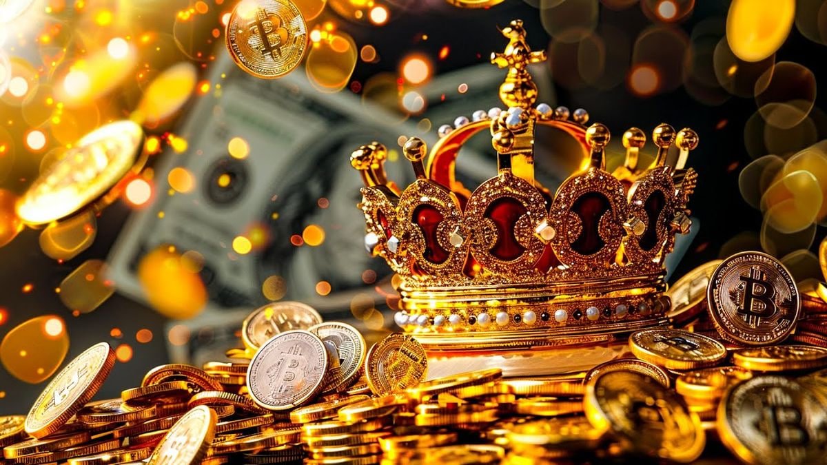 Antarmuka permainan Diamond Empire dengan simbol berlian dan gulungan berwarna emas